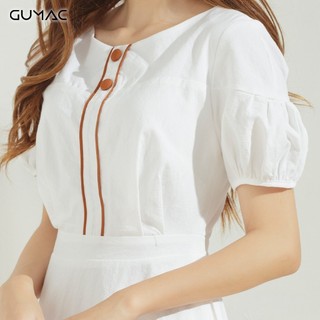 Đầm xòe viền nẹp nút DA660 GUMAC
