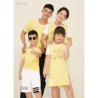 Đầm thun xẻ trụ nút DA854 GUMAC