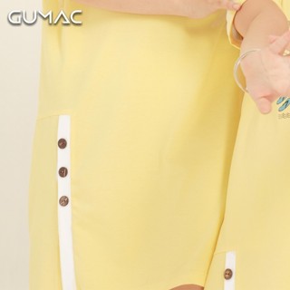 Đầm thun xẻ trụ nút DA854 GUMAC