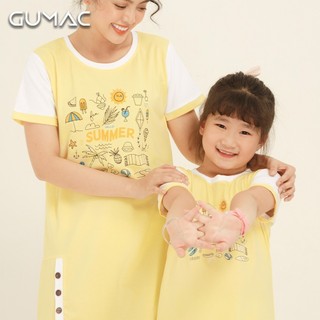 Đầm thun xẻ trụ nút DA854 GUMAC
