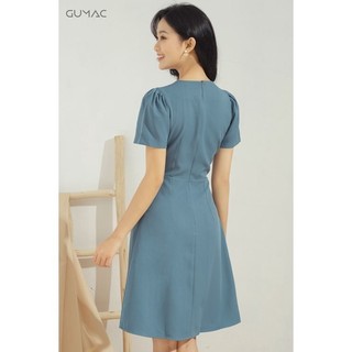 Đầm nơ lai bèo xéo DA619 GUMAC