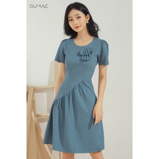 Đầm nơ lai bèo xéo DA619 GUMAC
