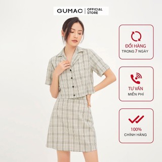 Áo nữ cổ Danton caro AA1273 GUMAC
