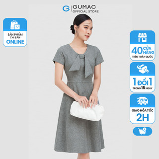 Đầm form chữ A có nơ cổ DC05059 thời trang GUMAC