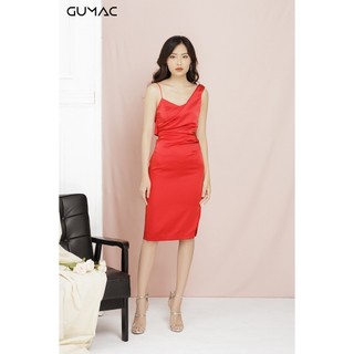 Đầm nữ cao cấp lệch vai GUMAC MSV11941_DO