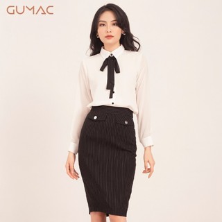 Áo sơ mi cột nơ AA502 GUMAC