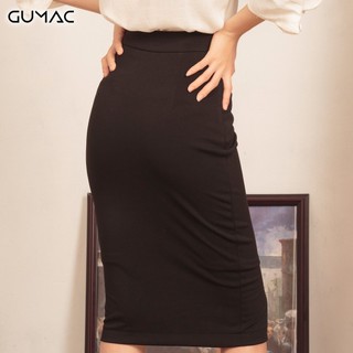 Chân váy phối nút GUMAC VVA470_DEN