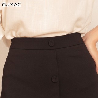 Chân váy phối nút GUMAC VVA470_DEN