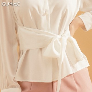 Áo cổ vest phối tay AA769 GUMAC