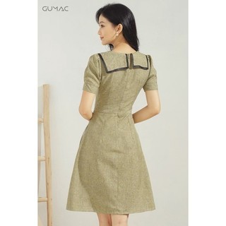 Đầm xòe nút bọc DA639 GUMAC