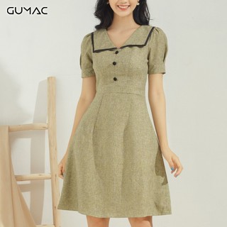Đầm xòe nút bọc DA639 GUMAC
