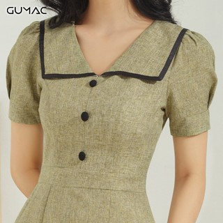Đầm xòe nút bọc DA639 GUMAC