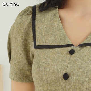 Đầm xòe nút bọc DA639 GUMAC