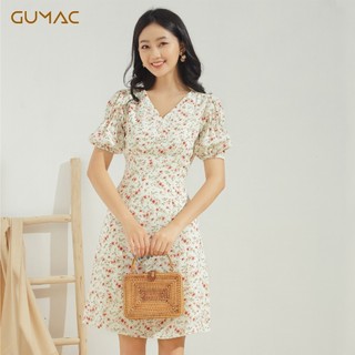 Đầm cổ V nhún ngực DA684 GUMAC