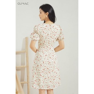 Đầm cổ V nhún ngực DA684 GUMAC