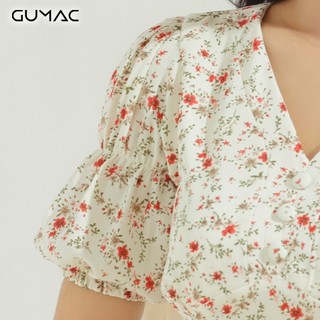 Đầm cổ V nhún ngực DA684 GUMAC