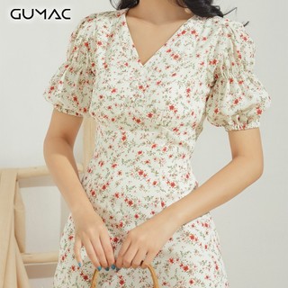 Đầm cổ V nhún ngực DA684 GUMAC