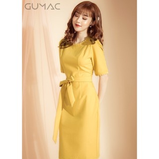 Đầm xếp ly cổ GUMAC MS03907