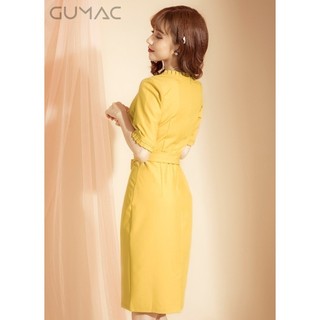 Đầm xếp ly cổ GUMAC MS03907