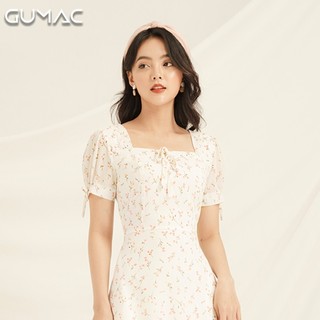 Đầm cổ U có nơ DA853 GUMAC