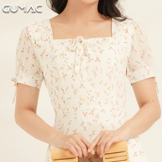 Đầm cổ U có nơ DA853 GUMAC