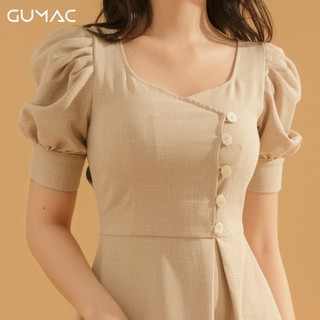 Đầm vạt đắp đính nút DA711 GUMAC