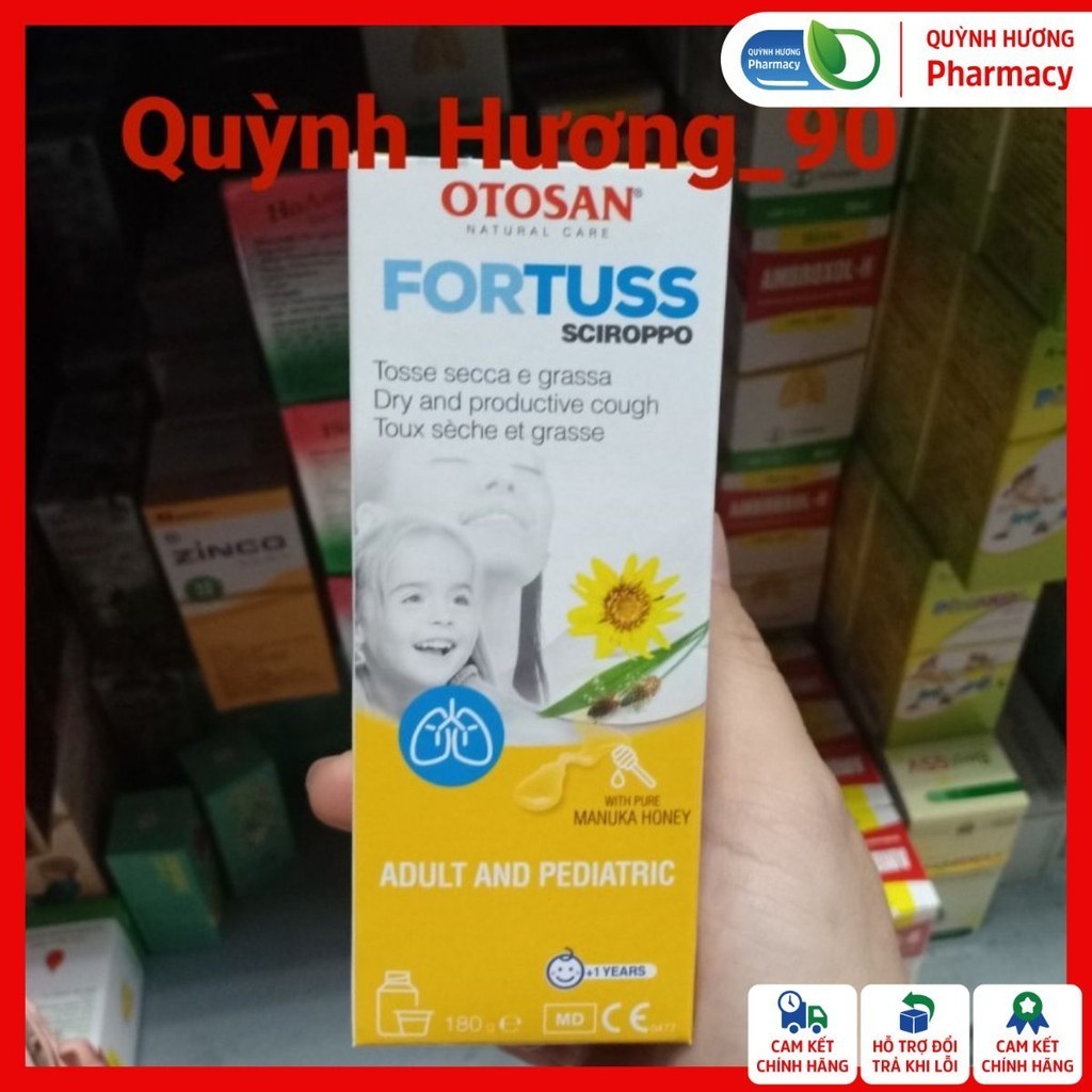 Siro ho FORTUSS Sciroppo giảm ho, đờm, ngứa rát cổ, hỗ trợ sức khoẻ