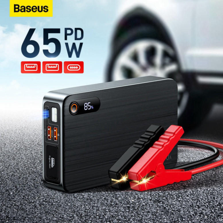 PKDT Bộ Kích Nguồn Baseus 1600A/1200A Super Energy Pro Black+ Car Jump Starter 16000MAh/12000mAh khởi động xe chuyên dụn