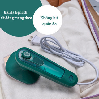 Máy Ủi Hơi Nước Mini, Bàn Là Quần Áo Cầm Tay Du Lịch Xanh Lá Cao Cấp