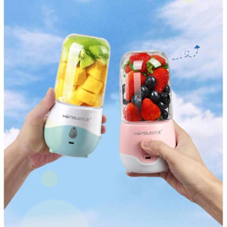 Máy Xay Sinh Tố Cầm Tay Mini - Máy Xay Hoa Quả Xay Thịt Đồ Ăn Dặm Đa Năng SKG 6 Lưỡi Sạc Điện Pin Trâu