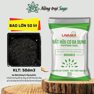 Đất Trồng Cây Lavamix (Bao lớn 50dm ~ 22kg) - Đất hữu cơ trộn sẵn, trồng rau củ quả, cây kiểng - Nông Trại Sago