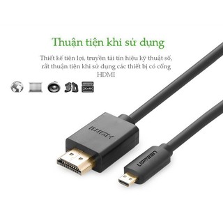 Cáp chuyển Micro HDMI Type D sang HDMI Type A UGREEN HD127 | Bảo hành 18 tháng 1 đổi 1