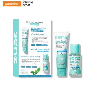 Bộ đôi sản phẩm sữa rửa mặt & nước tẩy trang senz sạch sâu