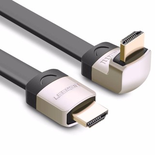 Cáp hdmi đầu đúc hợp kim dẹt vuông góc 90° down ugreen hd122