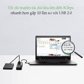 Bộ chia Hub USB 3.0 7 cổng UGREEN US219 - Chính hãng - Bảo hành 18 tháng 1 đổi 1 30845 40522