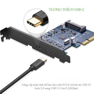 Card PCI Express sang 2 cổng USB Type-C UGREEN US230 30773