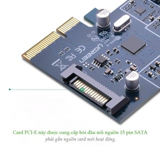 Card PCI Express sang 2 cổng USB Type-C UGREEN US230 30773