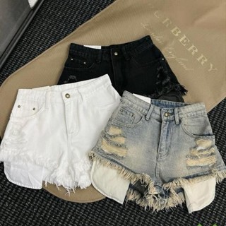 Quần short jeans nữ, quần jeans nữ phong cách rách tua rua phối hở túi siêu cá tính N49 [HOT]