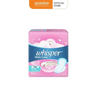 [Take-out] Băng Vệ Sinh Whisper Ban Đêm Skin Love 28Cm 8 Miếng