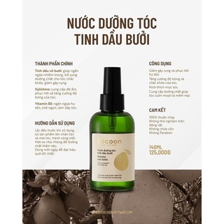 Nước dưỡng tóc tinh dầu bưởi Cocoon (140ml)