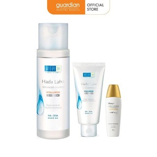 Bộ sản phẩm dưỡng ẩm Hada Labo Advanced Nourish (Kem rửa mặt 80g + Dung Dịch 170ml + Chống nắng 25g)