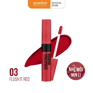 Son Kem Lì Maybelline Sensational Liquid Matte #03 Flush It Red Đỏ Hồng 7ml