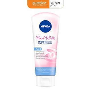 Sữa Rửa Mặt Giúp Sáng Da Nivea Ngọc Trai Pearl White Micro Bubbles Deep Clean Foam 100Gr
