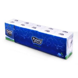 Khăn giấy lụa bỏ túi 3 lớp Pulppy (Lốc 10 Gói)
