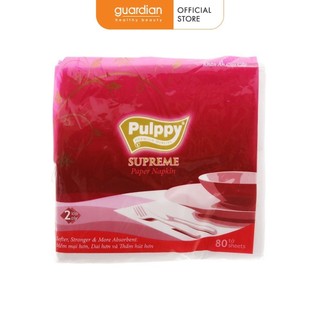 Khăn giấy ăn Pulppy Supreme 80 tờ 2 lớp