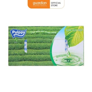 Khăn giấy lụa Pulppy hương trà xanh (Hộp 100 tờ 2 lớp)