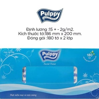 Khăn giấy lụa Pulppy (Hộp 180 tờ)