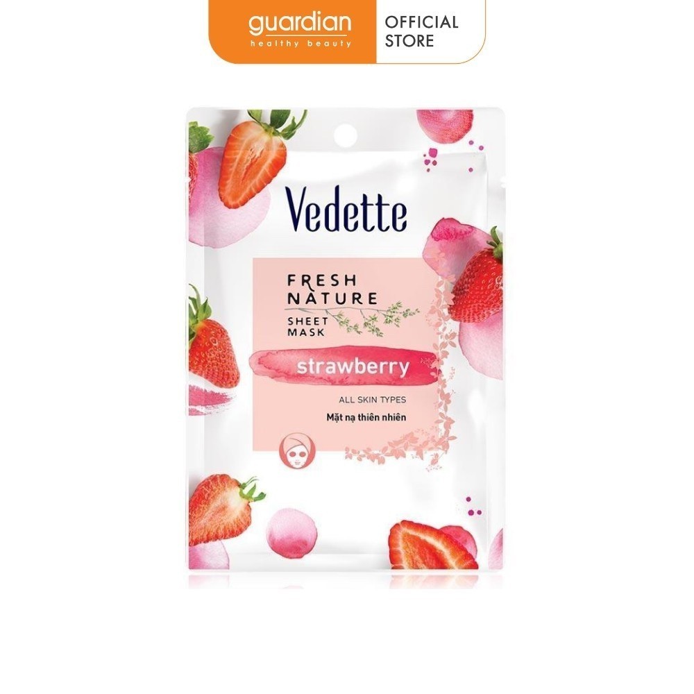 Mặt Nạ Thiên Nhiên Dâu Vedette 22ml