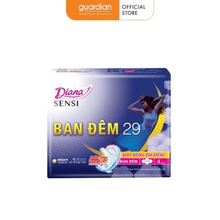 Băng Vệ Sinh Ban Đêm Sensi Night Có Cánh 29cm Diana 4 Miếng