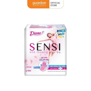 Băng Vệ Sinh Sensi Siêu Mỏng Cánh 23cm Diana 8 Miếng
